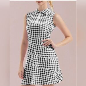 FKEEP Women's Tennis/Golf Dresses Zipper V-Neck Sport Activewear with Shorts